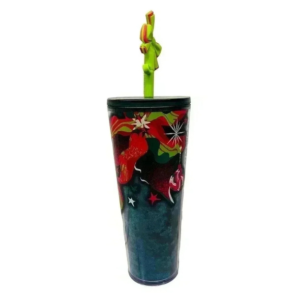 Starbucks Holiday 2023 Venti 24 oz insulate Cup Tumbler Green Ornaments & Topper - Picture 3 of 6